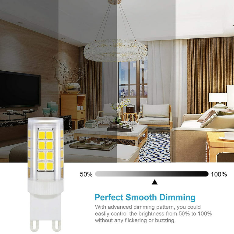 G9 LED Bulbs, EEEkit 4.5W Halogen Equivalent) G9 Corn Lights, 450LM, 360 Degree View Chandelier Light Bulbs, Dimmable Base Light Bulbs for Home Lighting, 3000K Warm White -