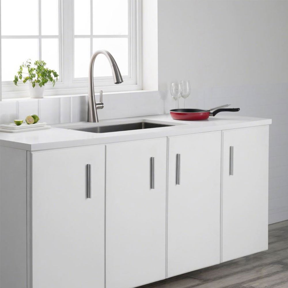 Kraus Nolen Single Handle Pull Down Kitchen Sink Faucet Stainless Steel Finish