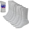 thumbnail image 6 of GERVRA Diabetic Socks for Men & Women – 9 Pack Non-Binding Extra Wide Top, Cotton Blend Crew Socks for Swollen Feet (13-15, Grey), 6 of 6