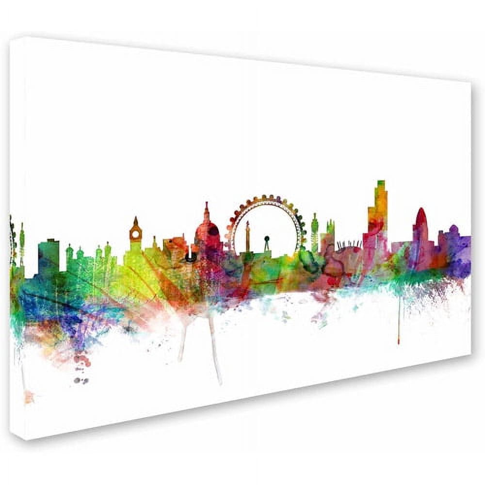 Trademark Fine Art "London England Skyline V" Canvas Art by Michael Tompsett