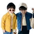 thumbnail image 2 of LYMAYTER Kids Boys Fall Winter Jacket Baby Solid Color Long Sleeve Outerwear Toddler Cotton Warm Jacket for 1-8 Years, 2 of 8