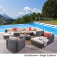 thumbnail image 3 of Christopher Knight Home Santa Rosa Outdoor 8 Seater Wicker Sectional Sofa Set by, 3 of 5
