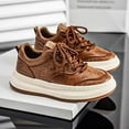 thumbnail image 2 of Men's Work Board Shoes -  , Casual Attire, and - Durable Upper & Cushioned Rubber Outsole，Low-Top Lace-Up Sneakers with Rubber Sole, - Versatile Casual & Athletic Footwear Suitable for Work, 2 of 5