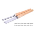 thumbnail image 2 of 8-Piece Professional Wood Turning Chisel Set with High-Carbon Steel Blades, 14.17 Inch Length, Wood Handles, Including Skew, Spear Point, Parting Tool, Round Nose & Gouges for Craftsmen and Carpenters, 2 of 6