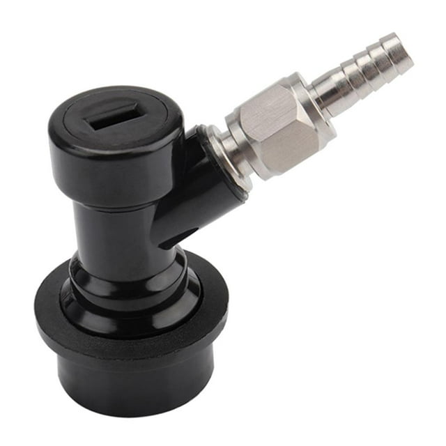 veasfak New Beer Keg Ball Lock Disconnect Dispenser Liquid Gas Connector Barbed/Threaded Black