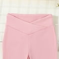 thumbnail image 7 of Zanarzt Flare Leggings for Girls 3pc Baby Girls Comfortable Breathable Solid Color Pants Casual Fashion Flared Pants Pink,9-12 Months, 7 of 7