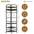 thumbnail image 4 of AWQM Coat Rack Storage Shelf Corner Entryway Hall Tree, 4 of 9