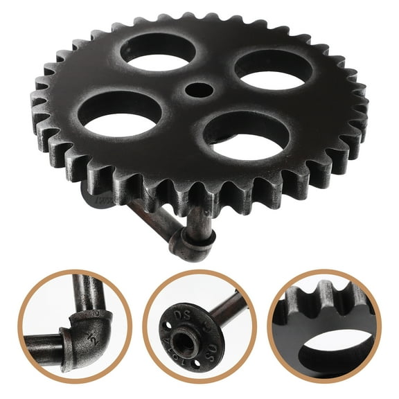 ETEREAUTY Steampunk Style Floating Shelf Pipe Shape Wall Shelf Black 1Pcs