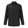 thumbnail image 5 of Men’s Long Sleeve Lapel Solid Color Denim Shirt Jacket Casual Spring Autumn Top, 5 of 7