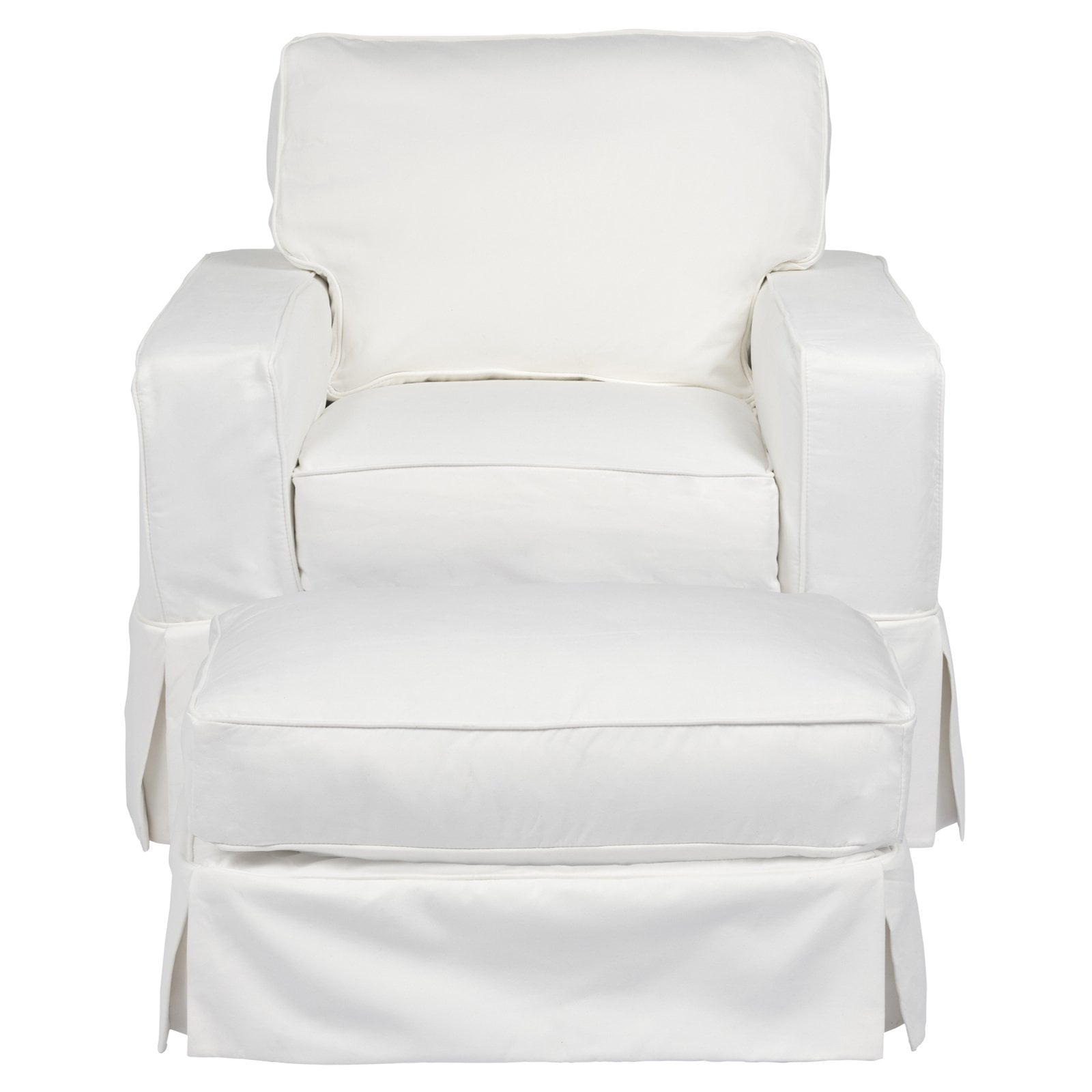 Sunset Trading Americana Chair and Ottoman Slipcover Set