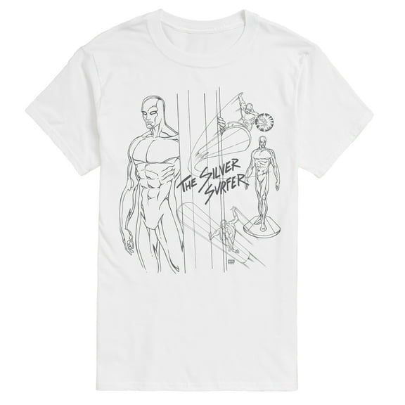 Marvel - Fantastic Four Silver Serfer Sketch - Men's Short Sleeve Graphic T-Shirt