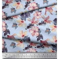 thumbnail image 3 of Soimoi Cotton Jersey Fabric Leaves & Floral Print Fabric by Yard 58 Inch Wide, 3 of 3