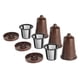 thumbnail image 1 of 3 cápsulas K reutilizables, fáciles de usar, rellenables, filtros de café individuales, taza reutilizable marrón, 1 of 9