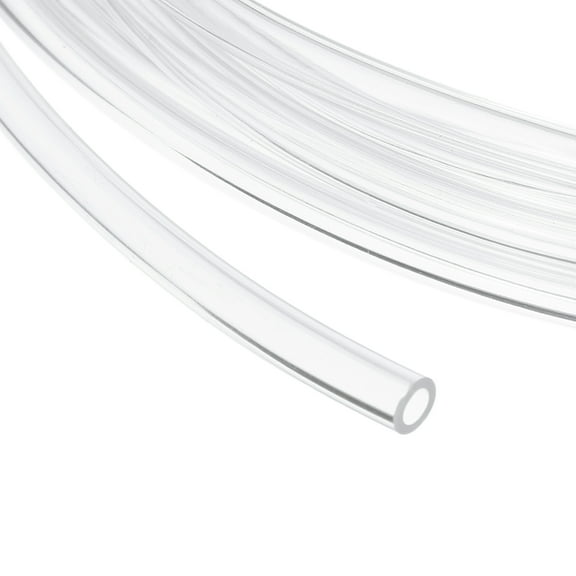 Uxcell Clear Tubing, 3.5mm ID x 4.5mm OD - 15ft Tube Lightweight Vinyl Hose, Transparent Flexible Plastic Water Tubing for Air Oil Water Transfer Aquarium Irrigation