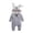 Grey, variant on Baby Cute Bunny Ear Onesie Jumpsuit Fuzzy Warm Fleece Sherpa Bed Romper Animal Zip up Furry Warm Fall Winter Outfit (Beige, 12-18 Months)