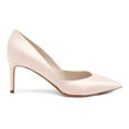 thumbnail image 2 of XYD Women Elegant Pointed Toe Dree Pumps Thin Mid Heels Slip On Bride Wedding Shoes Size 13 Pastel Pink Satin, 2 of 4