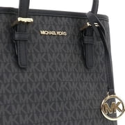 Michael Kors Michael Kors XS Carry All Jet Set Travel Womens Tote (BLACK SIG/GOLD)