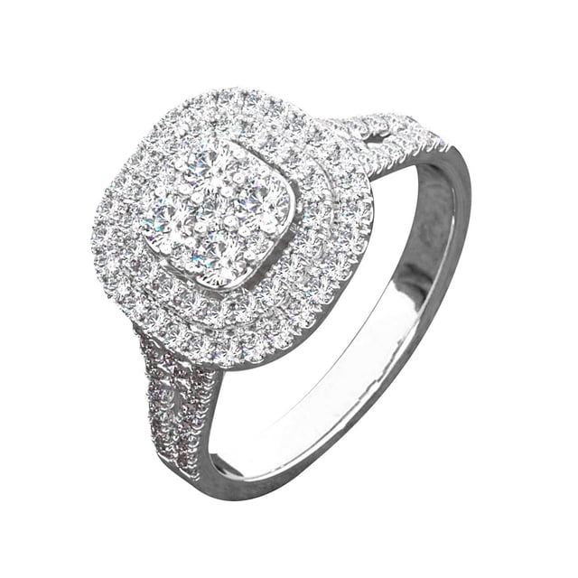 Anillo HUOGUO Fashion Diamond para mujer en aleación