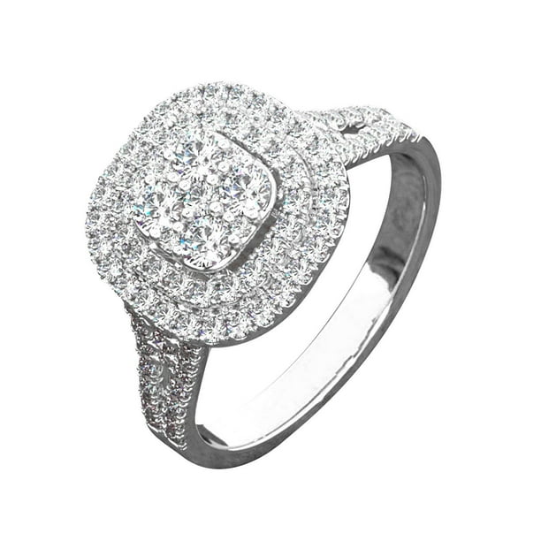 Anillo HUOGUO Fashion Diamond para mujer en aleación