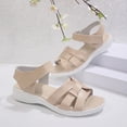 thumbnail image 4 of hopeusnice Women's Sandal Plus Size Available Thick Sole Comfortable Wear Fashionable Design For Various Foot Sizes Beige 36, 4 of 9