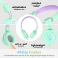 thumbnail image 6 of 2 Pack Multicolor MEE audio KidJamz KJ55 Safe Listening USB-C Kids Headphones with LED Lights for Boys and Girls / Students / School / Library / Classroom, 6 of 9