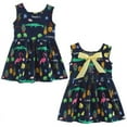 thumbnail image 2 of Baby & Toddler Girls Dress Print Cute Baby Girl Sleeveless Dress Fashion Skirt, Blue,3XL, 2 of 10