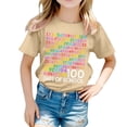 thumbnail image 1 of PMVFHDE T-Shirts pour Fille Hauts Mignons pour Fille T-Shirt d'Été pour Filles Hauts de Mode pour Filles T-Shirt Décontracté Imprimé Col Rond Manches Courtes T-Shirt Décontracté Khaki, 5-6 Ans, 1 of 6