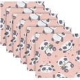 thumbnail image 3 of Coolnut Pink Panda Cloth Napkins Set of 4, Reusable Washable Polyester Dinner Table Napkins for Family, Weddings, Parties, Home Decor, 20 x 20 Inch Washcloth Gift, 3 of 7