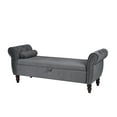 thumbnail image 6 of Spaco Blue Storage Ottoman, Footrest, Toy Box, 49Lx22Wx10.82H, Velvet, 6 of 10
