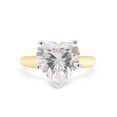 thumbnail image 2 of AFFY 3CT Heart Shape Moissanite Diamond Solitaire Engagement Ring in 14K Yellow Gold over Silver-9.5, 2 of 8