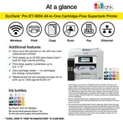 Epson EcoTank Pro ET-5850 Wireless Color All-in-One Supertank Printer with Scanner, Copier, Fax and Ethernet