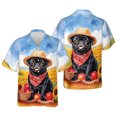 thumbnail image 3 of Vintage Pug Says Hello Mother's Day Summer Sunflower Field Hawaiian Shirt Breathable Summer Unisex Merch Dog Lover Gifts - 12005, 3 of 6