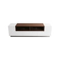 thumbnail image 2 of Pangea Home Matrix Short Modern Wood Veneer Buffet in White/Walnut, 2 of 3