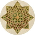 thumbnail image 1 of Ahgly Company Indoor Round Patterned Khaki Gold Area Rugs, 7' Round, 1 of 6