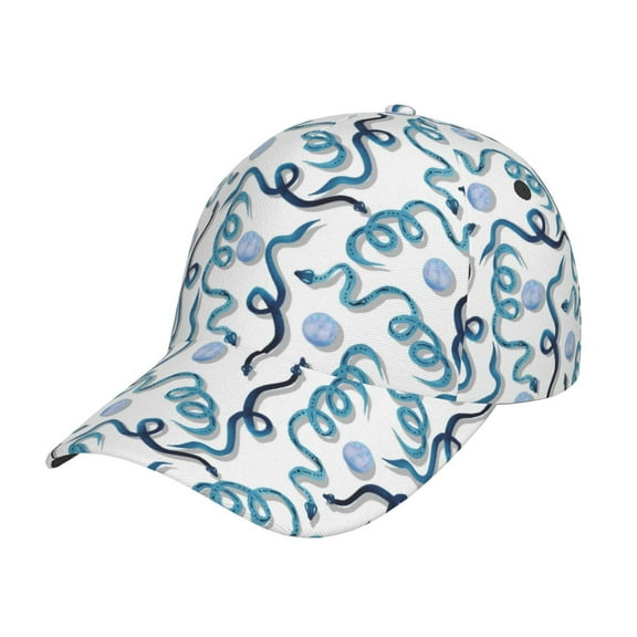 Balery Baseball Cap Adjustable Size for Running Workouts and Outdoor Activities All Seasons Dad Hat(Hand Drawn Snake)