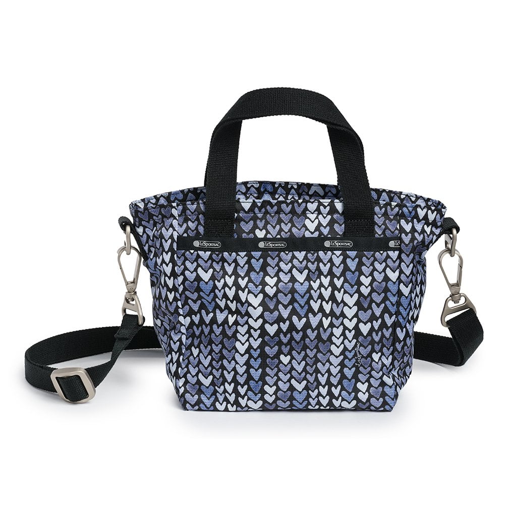Lesportsac Essential Mini Everyday Tote (Painted Hearts Blue)