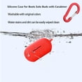 thumbnail image 3 of Funda protectora de silicona para auriculares Beats Solo Buds, a prueba de golpes, rosa, 3 of 7