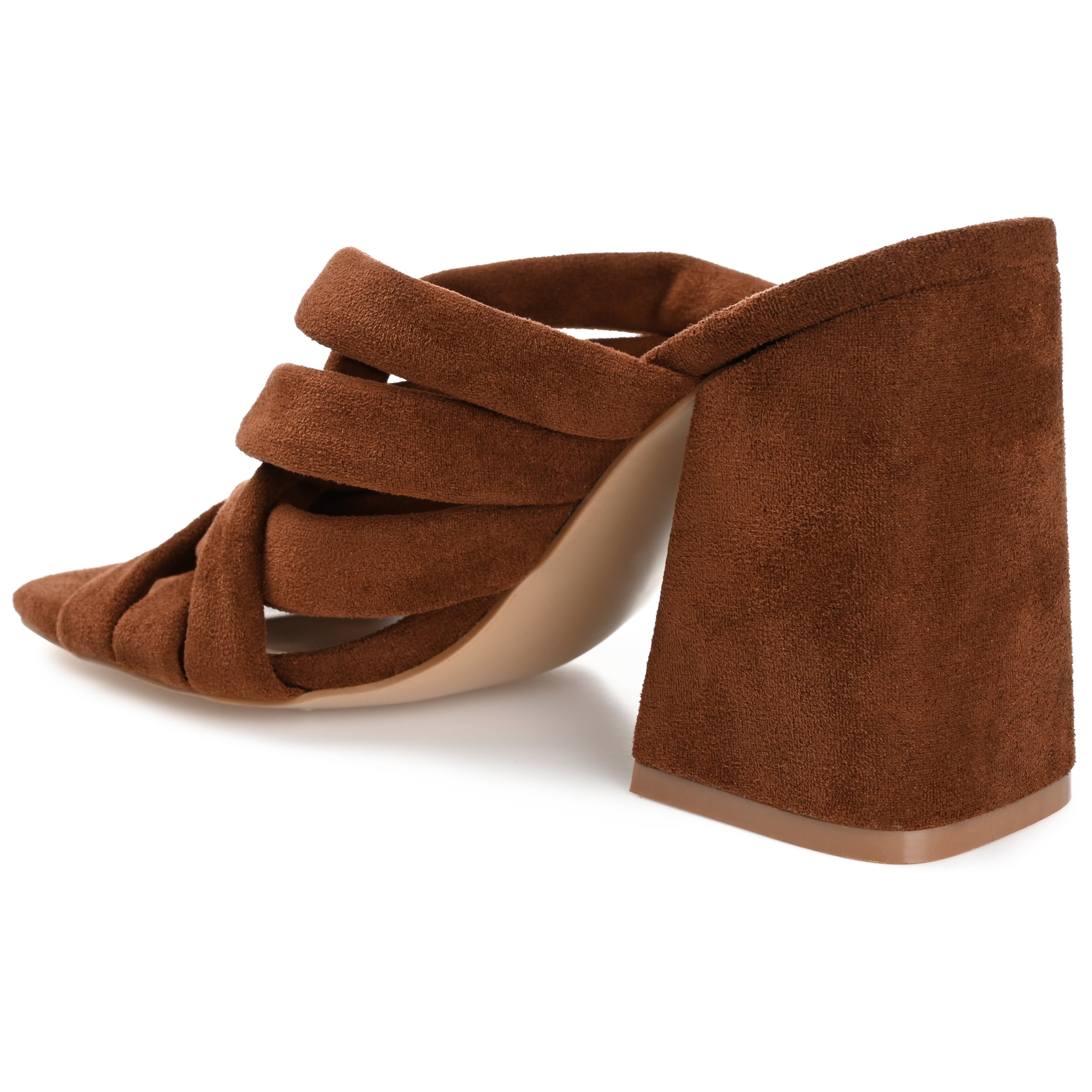 Journee Womens Dorisa Open Square Toe Block Heel Sandals