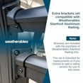 thumbnail image 2 of Weatherables Stanford Railing Brackets – Aluminum Indoor & Outdoor Straight Railing Brackets, Made with Durable & Low-Maintenance Black Textured Powder-Coat Finish, 2 of 7