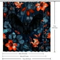 thumbnail image 6 of Bats Waterproof Shower Curtain Set with Hooks - Printed Bathroom Decoration - Curtain Sets, 6 of 6