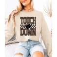 thumbnail image 5 of Touchdown Football Sweatshirt Women Leopard Print Game Day Crewneck Sand Large, 5 of 8