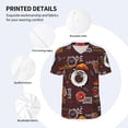 thumbnail image 3 of Zufioo A Cup Of Black Coffee On A Saucer Print Men's Baseball Short Sleeve, Moisture Wicking Button-Down Hip Hop Tee-Small, 3 of 7