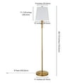 thumbnail image 5 of Henn&Hart 12" Brass Metal/Fabric Floor Lamp, 5 of 8