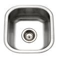 thumbnail image 1 of Houzer Club Stainless Steel Kitchen Sink for Bar & Prep: 17 Inch Undermount Single Bowl Sink with Strainer, Durable & Versatile, Essential for Home & Apartment: MS-1708-1, 1 of 4