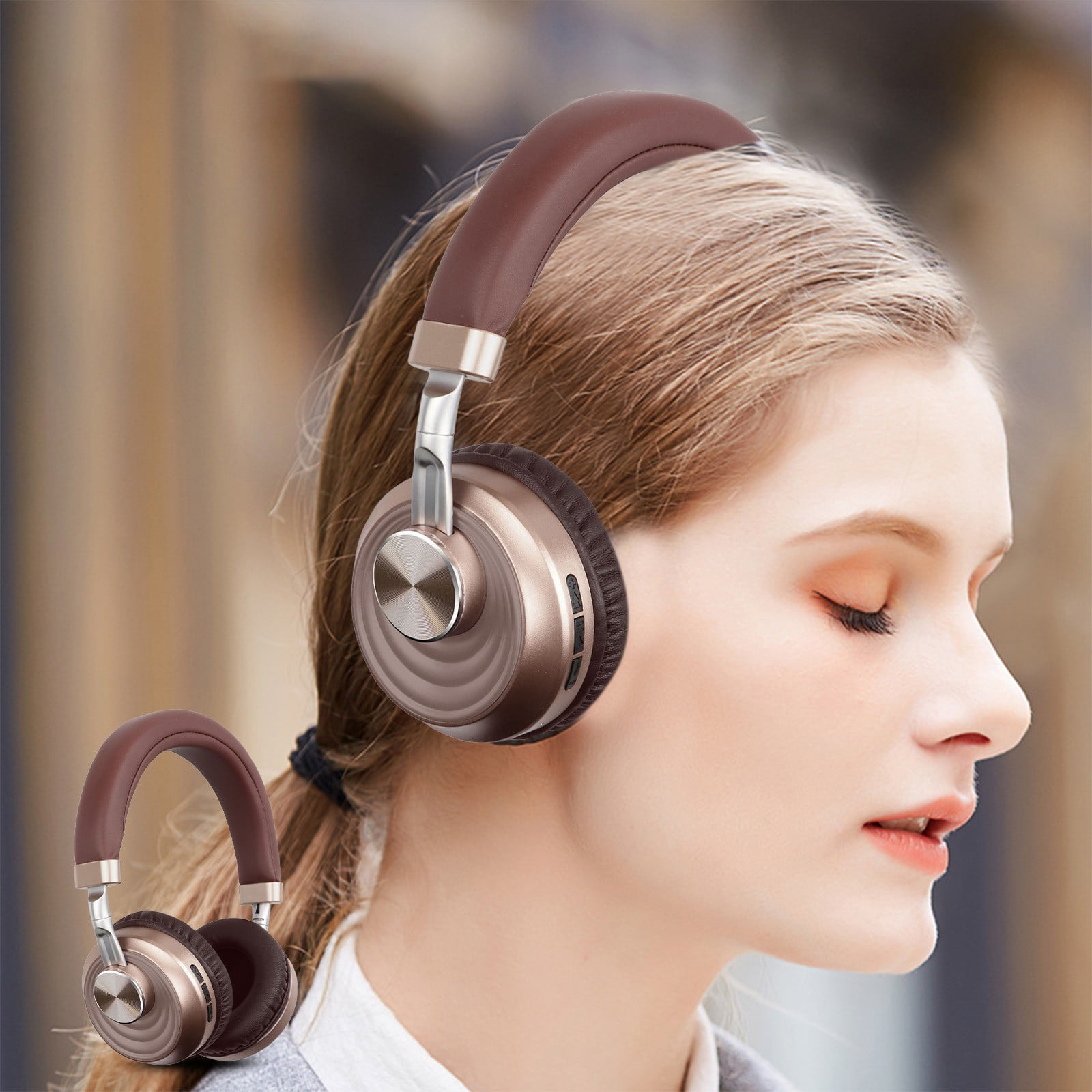 Hybrid Active Noise Cancelling Headphones, 60H Playtime, Built-in Mic, Wireless Over Ear Headsets with Case,Bluetooth 5.4,Deep Bass Comfort Fit Soft-Earpads Fast Charging
