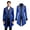 Blue, variant on Men Medieval Steampunk Jacket Gothic Victorian Tailcoat Renaissance Frock Coat,Black(XL)