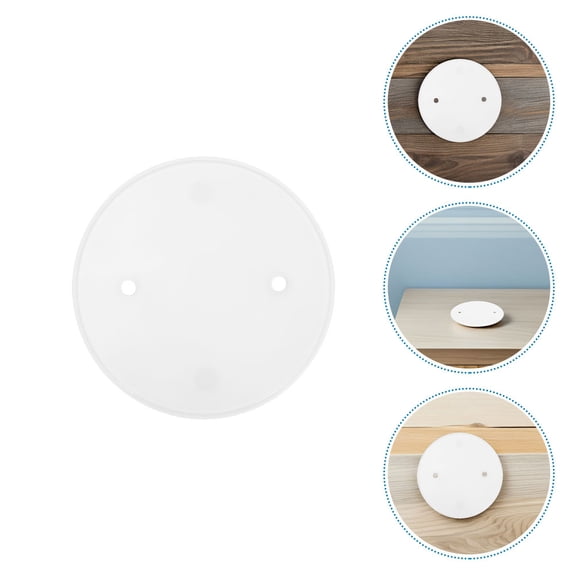 Baluue 12pcs White Round Wall Plate Cover for Ceiling Fixtures Easy Install Durable PP Material 4.32 Inch