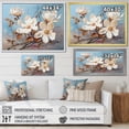 thumbnail image 4 of Designart "Blooming Magnolias In White And Blue" Flowers Floater Framed Wall Art Living Room, 4 of 5