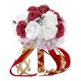 thumbnail image 3 of Ramo De Novia, Ramo De Boda, Flor De Seda, Flores Falsas Para Boda, Fiesta, Fiesta De Halloween, Hotel, Decoración Del Hogar Mgaxyff Rojo, 3 of 8