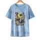 thumbnail image 2 of Blusa suelta de manga corta con cuello redondo y estampado a la moda para mujer Pompotops  hfajkhk132718, 2 of 8